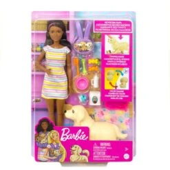 Mattel Barbie Puppe (brünett) Mit Hund Und Welpen -Trendiger Spielzeugladen Mattel Barbie Puppe br nett mit Hund und Welpen@@1806321 6