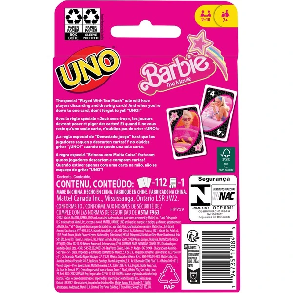 Mattel Games UNO Barbie The Movie, Kartenspiel 6 Mattel Games UNO Barbie The Movie, Kartenspiel – Bild 6