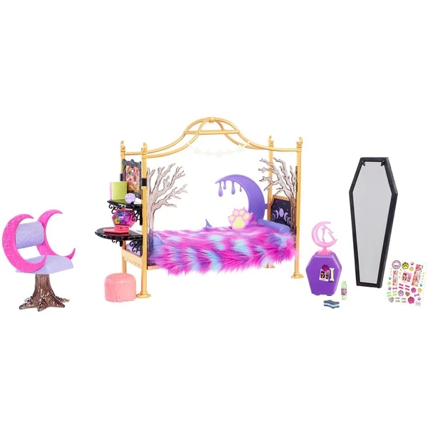 Mattel Monster High Clawdeen Wolfs Schlafzimmer, Kulisse 1 Mattel Monster High Clawdeen Wolfs Schlafzimmer, Kulisse