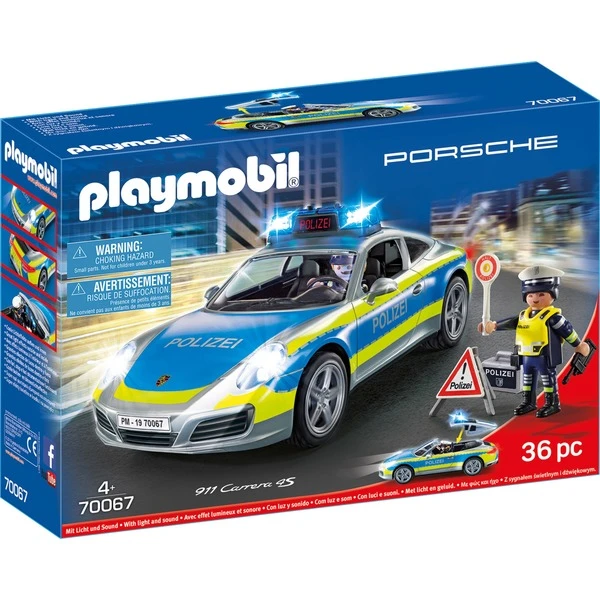 PLAYMOBIL 70067 City Action Porsche 911 Carrera 4S Polizei, Konstruktionsspielzeug