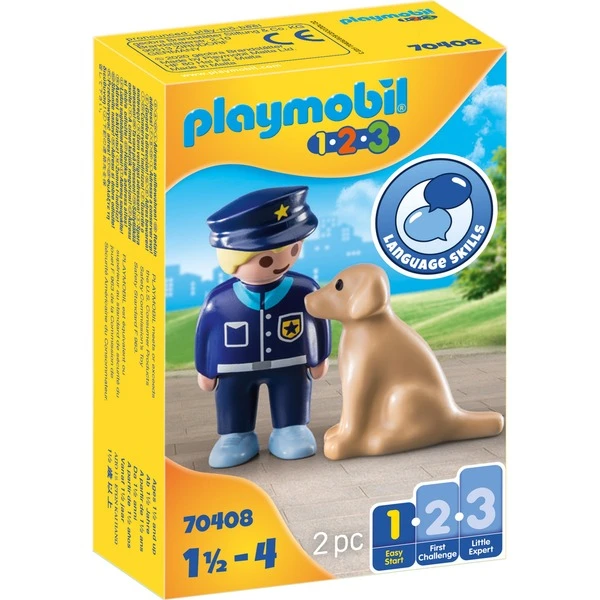PLAYMOBIL 70408 1.2.3 Polizist Mit Hund, Konstruktionsspielzeug 1 PLAYMOBIL 70408 1.2.3 Polizist Mit Hund, Konstruktionsspielzeug