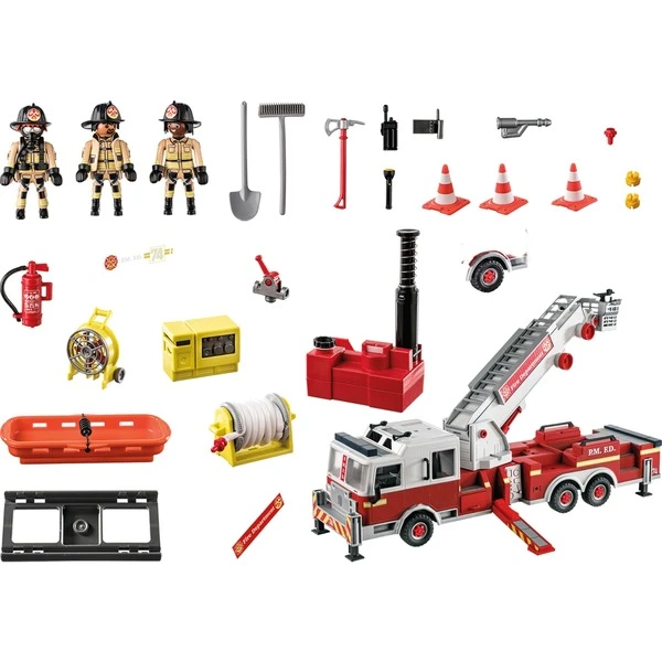 PLAYMOBIL 70935 City Action Feuerwehr-Fahrzeug: US Tower Ladder, Konstruktionsspielzeug – Bild 2