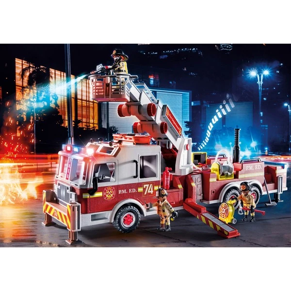 PLAYMOBIL 70935 City Action Feuerwehr-Fahrzeug: US Tower Ladder, Konstruktionsspielzeug – Bild 3
