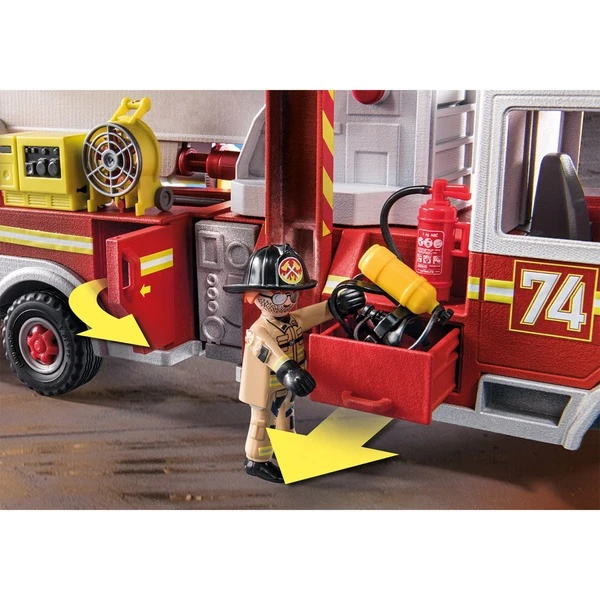 PLAYMOBIL 70935 City Action Feuerwehr-Fahrzeug: US Tower Ladder, Konstruktionsspielzeug – Bild 4