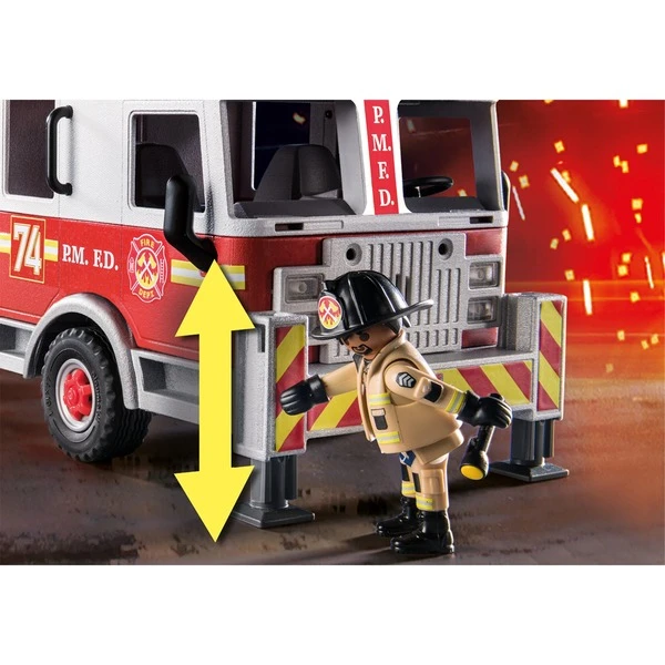 PLAYMOBIL 70935 City Action Feuerwehr-Fahrzeug: US Tower Ladder, Konstruktionsspielzeug – Bild 5