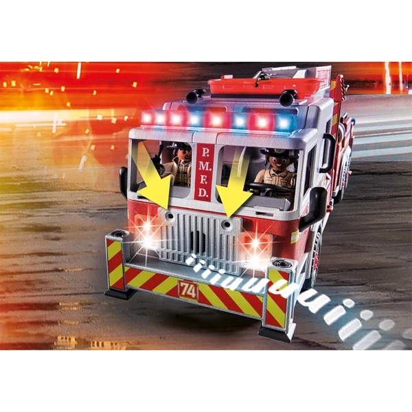 PLAYMOBIL 70935 City Action Feuerwehr-Fahrzeug: US Tower Ladder, Konstruktionsspielzeug – Bild 7