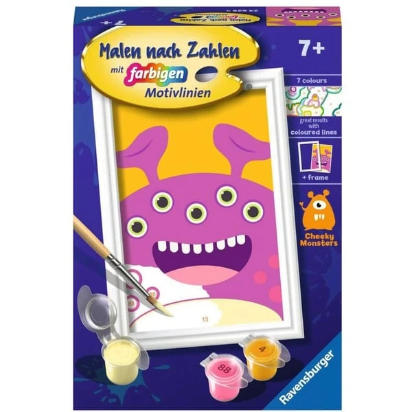 Ravensburger Malen Nach Zahlen - Lila Monster 1 Ravensburger Malen Nach Zahlen - Lila Monster