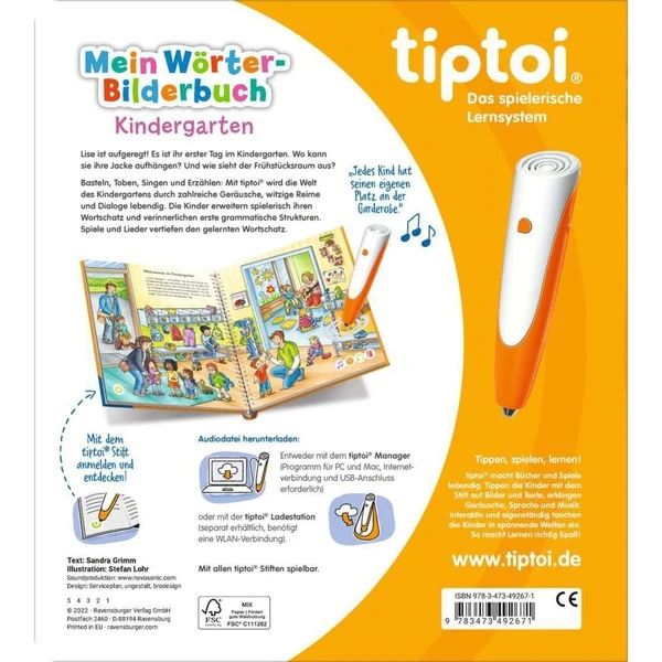 Ravensburger Tiptoi Mein Wörter-Bilderbuch: Kindergarten, Lernbuch 2 Ravensburger Tiptoi Mein Wörter-Bilderbuch: Kindergarten, Lernbuch – Bild 2