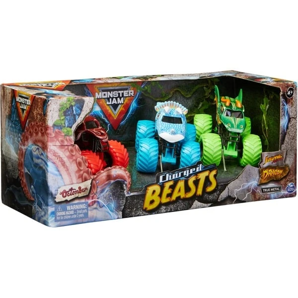 Spin Master Monster Jam Charged Beasts 3er-Pack, Spielfahrzeug 1 Spin Master Monster Jam Charged Beasts 3er-Pack, Spielfahrzeug
