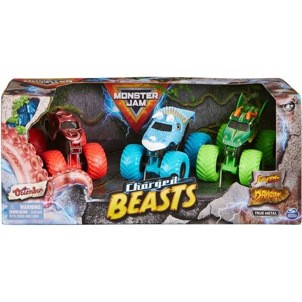 Spin Master Monster Jam Charged Beasts 3er-Pack, Spielfahrzeug 2 Spin Master Monster Jam Charged Beasts 3er-Pack, Spielfahrzeug – Bild 2