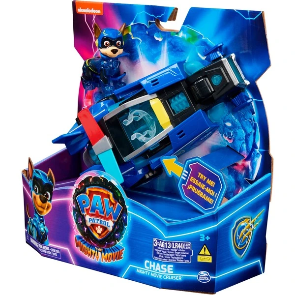 Spin Master Paw Patrol Mighty Kinofilm - Basis Fahrzeug Von Chase Mit Welpenfigur, Spielfahrzeug – Bild 4