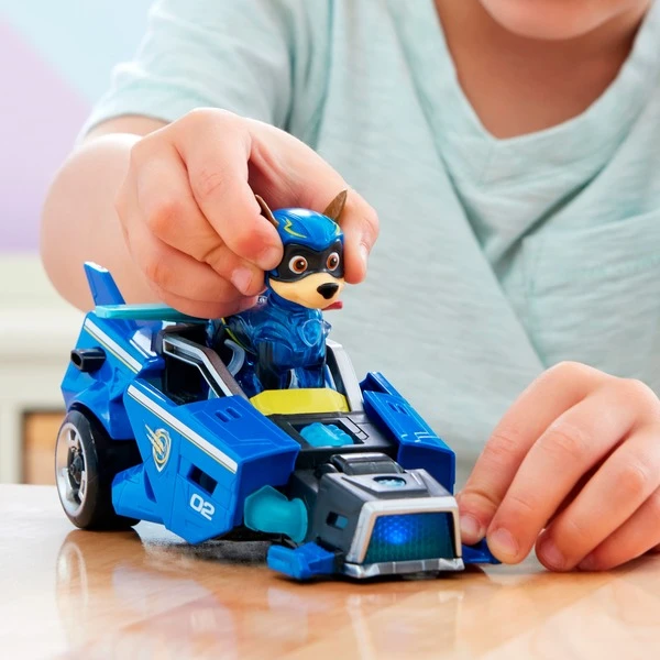 Spin Master Paw Patrol Mighty Kinofilm - Basis Fahrzeug Von Chase Mit Welpenfigur, Spielfahrzeug – Bild 7